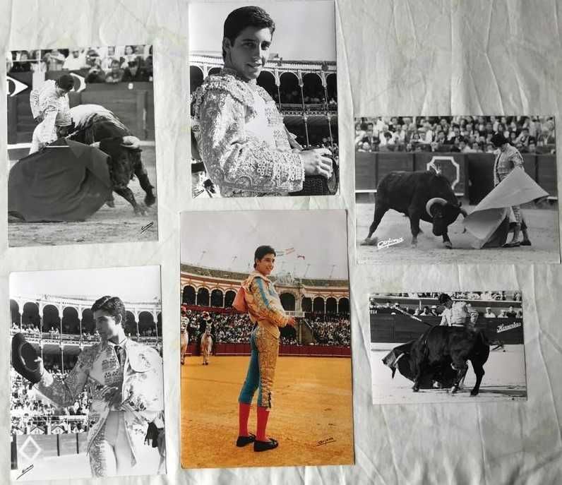 Conjunto de 6 fotografias de tourada de Pedrito de Portugal
